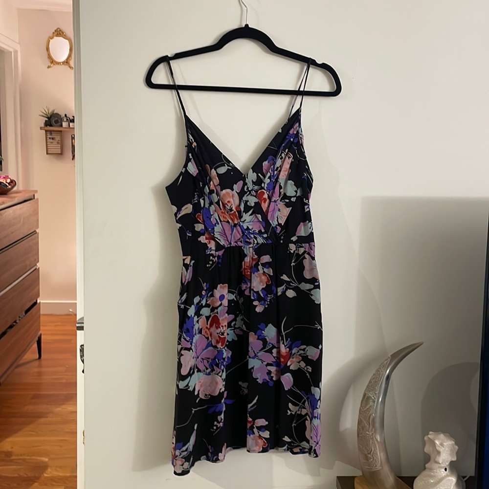 Yumi Kim Black Floral Tank Dress